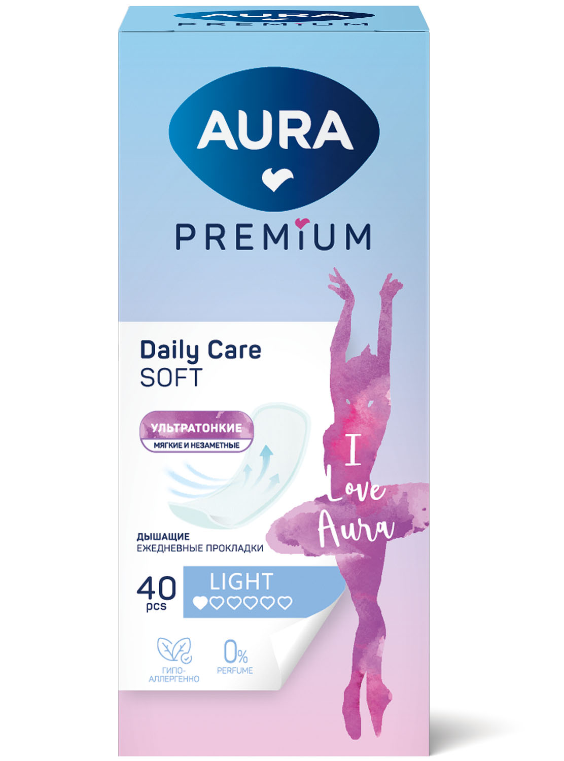 Aura Ежедневные ультратонкие прокладки Light, 40 шт (Aura, Гигиена) цена и фото