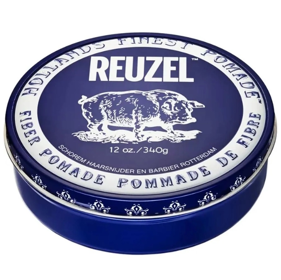 Рузел Помада подвижной фиксации для укладки мужских волос Fiber Pomade Hog, 340 г (Reuzel, Стайлинг) фото 0