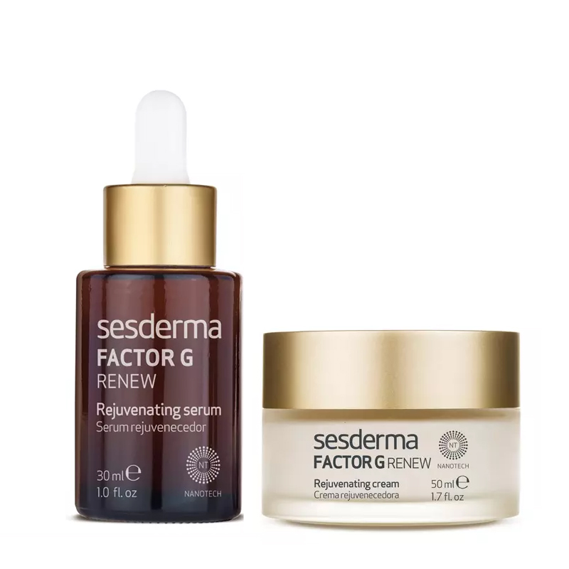 Sesderma Набор для возрастной кожи: крем 50 мл + сыворотка 30 мл (Sesderma, Factor G) sesderma набор против морщин крем для век 15 мл сыворотка 30 мл sesderma factor g