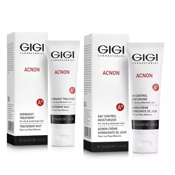 GiGi Набор для проблемной кожи: крем дневной 50 мл + крем ночной 50 мл (GiGi, Acnon) крем для лица gigi крем дневной акнеконтроль acnon