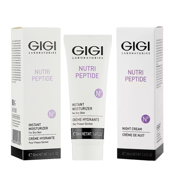 GiGi Пептидный набор: дневной крем 50 мл + ночной крем 50 мл (GiGi, Nutri-Peptide) крем для лица gigi пептидный ночной крем nutri peptide
