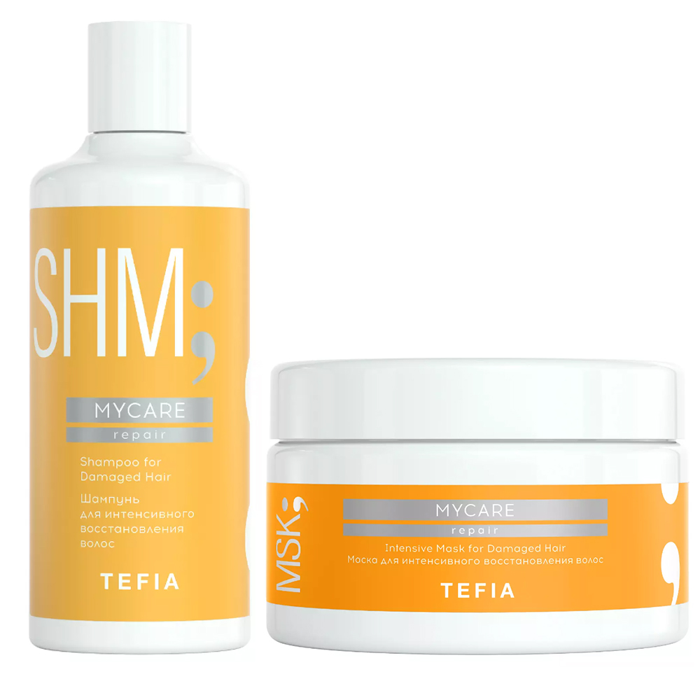 

Tefia Набор для интенсивного восстановления волос: шампунь 300 мл + маска 250 мл (Tefia, Mycare), Mycare