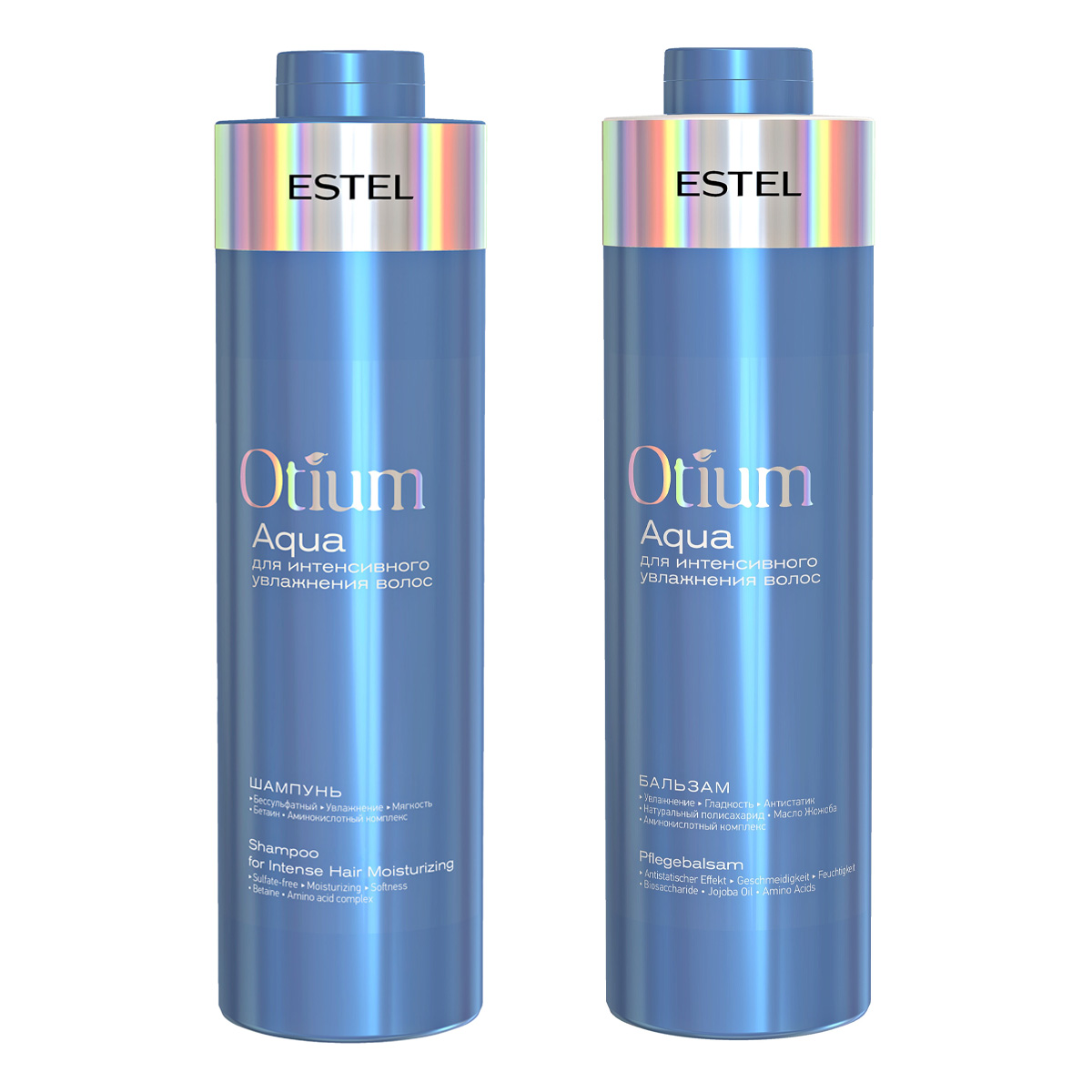Estel Набор для интенсивного увлажнения волос: шампунь 1000 мл + бальзам 1000 мл (Estel, Otium) giovanni smooth as silk шампунь для интенсивного увлажнения для поврежденных волос 60 мл 2 жидк унции