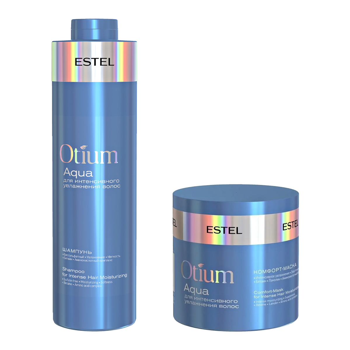 Estel Набор для интенсивного увлажнения волос: маска 300 мл + шампунь 1000 мл (Estel, Otium) цена и фото