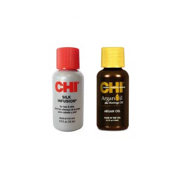 Купить Chi Набор для питания волос: гель 15 мл + масло 15 мл (Chi, Наборы), США