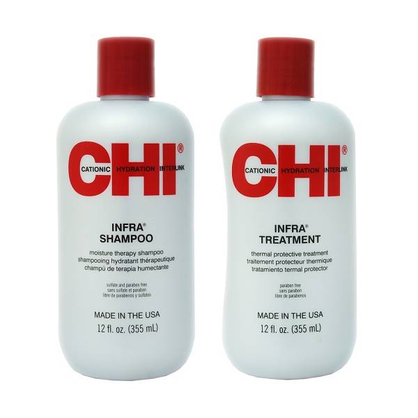 цена Chi Набор для шелковистых волос: кондиционер 355 мл + шампунь 355 мл (Chi, Наборы)