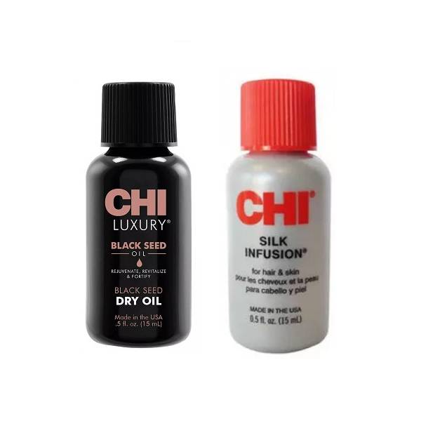 Купить Chi Набор для восстановления волос: масло 15 мл + гель 15 мл (Chi, Наборы), США
