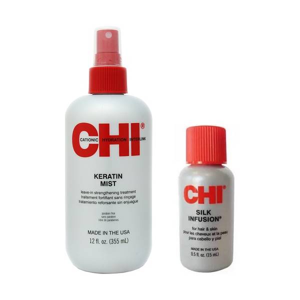 Chi Набор для блеска волос: спрей 355 мл + гель 15 мл (Chi, Наборы)