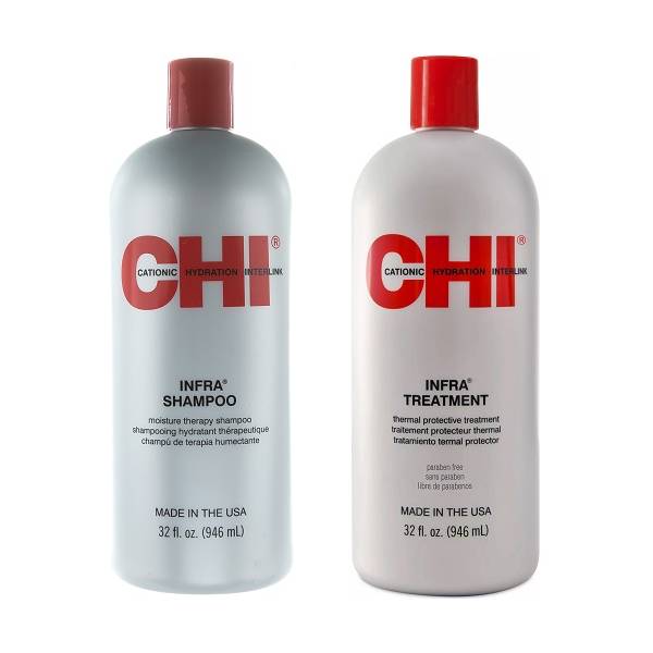Купить Chi Набор для эластичности волос: кондиционер 946 мл + шампунь 946 мл (Chi, Наборы), США
