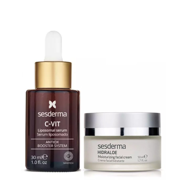 Sesderma Набор Увлажнение и сияние: сыворотка 30 мл + крем 50 мл (Sesderma, Hidraloe)