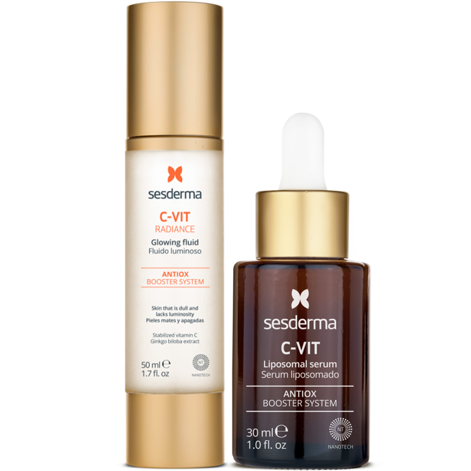 Сесдерма Программа Anti-Age основной и дополнительный уход: флюид 50 мл + сыворотка 30 мл (Sesderma, C-Vit) фото 5