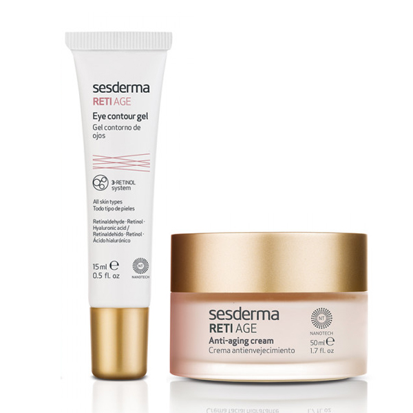 sesderma набор для зрелой кожи сыворотка c vit 30 мл крем retiage 50 мл sesderma retiage Sesderma Набор антивозрастной: гель вокруг глаз 15 мл + крем 50 мл (Sesderma, Retiage)