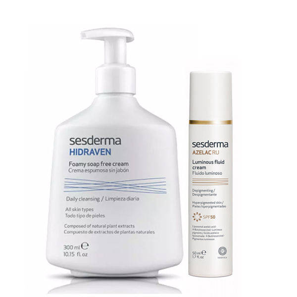 Sesderma Набор Очищение и сияние: эмульсия SPF 50, 50 мл + крем-пенка, 300 мл (Sesderma, Hidraven)