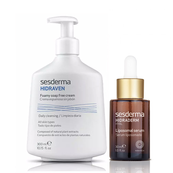 Sesderma Набор для очищения и увлажнения кожи: крем-пенка 300 мл + сыворотка 50 мл (Sesderma, Hidraven)