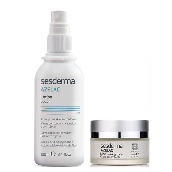 Sesderma Набор для раздраженной кожи: лосьон 100 мл + крем 50 мл (Sesderma, Azelac) sesderma лосьон регулятор для дипигментированных участков кожи 125 мл