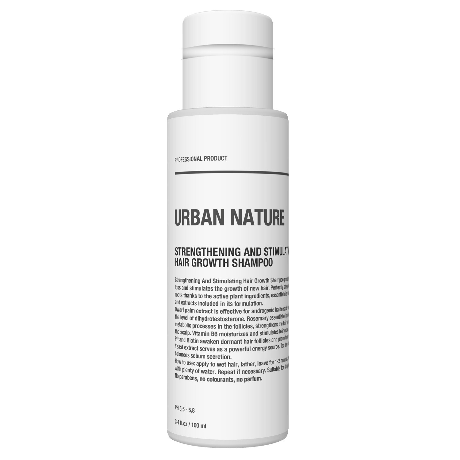 Urban Nature Шампунь укрепляющий и стимулирующий рост волос, 100 мл (Urban Nature, Против выпадения и для роста)
