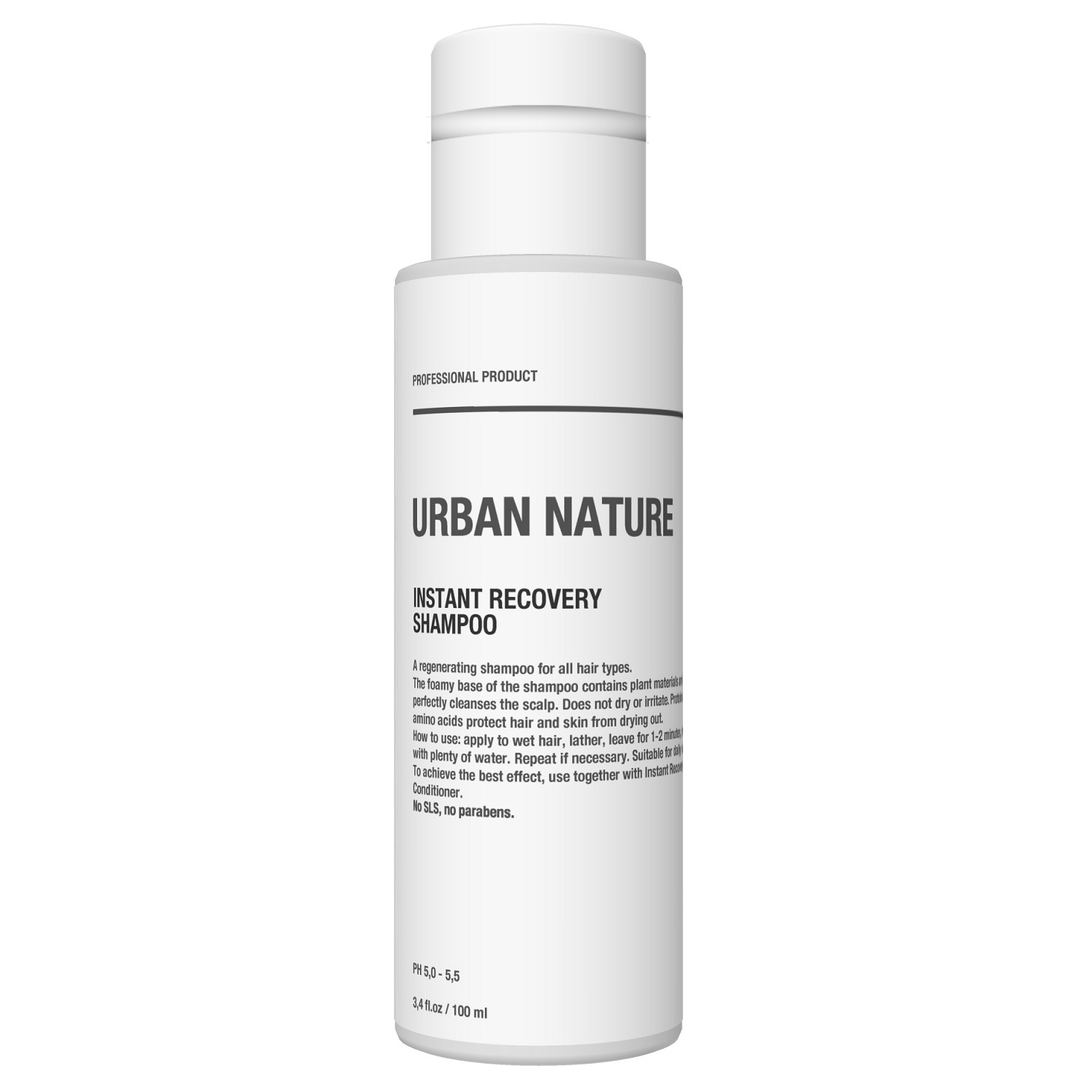 Urban Nature Шампунь для поврежденных волос Мгновенное восстановление, 100 мл (Urban Nature, Instant Recovery)