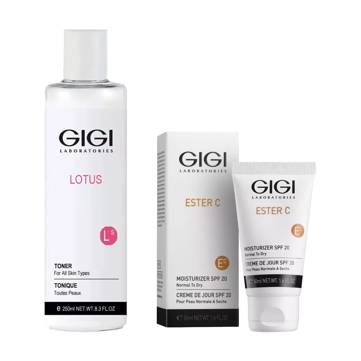 ДжиДжи Набор для ежедневного ухода: тоник 250 мл + крем SPF20, 50 мл (GiGi, Lotus Beauty) фото 0