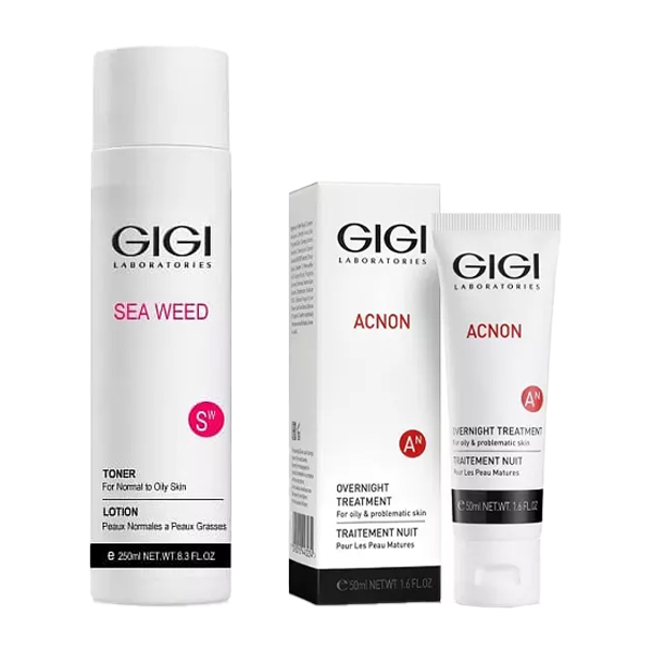 GiGi Набор для ночного ухода: тоник 250 мл + крем 50 мл (GiGi, Sea Weed) gigi маска sea weed treatment 90 г 75 мл