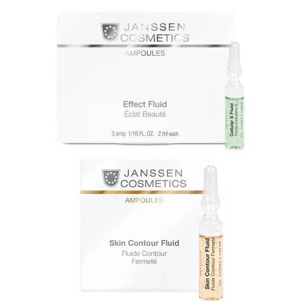 Janssen Cosmetics Набор антивозрастной: сыворотка с пептидами 3х2 мл + сыворотка для клеточного обновления 3х2 мл (Janssen Cosmetics, Ampoules) сыворотка janssen cosmetics skin contour fluid anti age лифтинг 7 шт 2 мл 7 шт