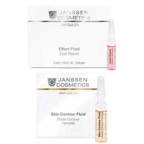 Janssen Cosmetics Набор средств с лифтинг эффектом: сыворотка 3х2 мл + экстракт икры 3x2 мл (Janssen Cosmetics, Ampoules) anti age лифтинг сыворотка с пептидами skin contour fluid 7 ампул х 2 мл