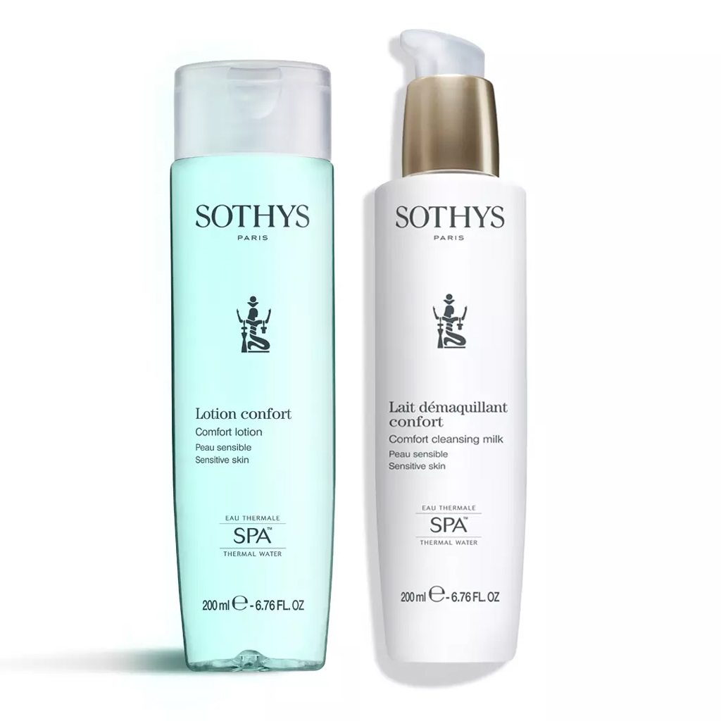 Sothys Набор для чувствительной кожи: тоник 200 мл + молочко 200 мл (Sothys, Cleansers  Lotions)