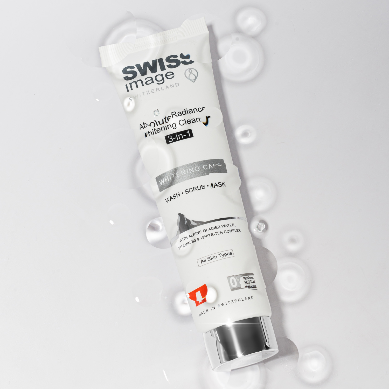 Свисс Имидж Отбеливающее очищающее средство Absolute Radiance Whitening Cleanser 3-в-1, 100 мл (Swiss image, Освeтляющий уход) фото 3