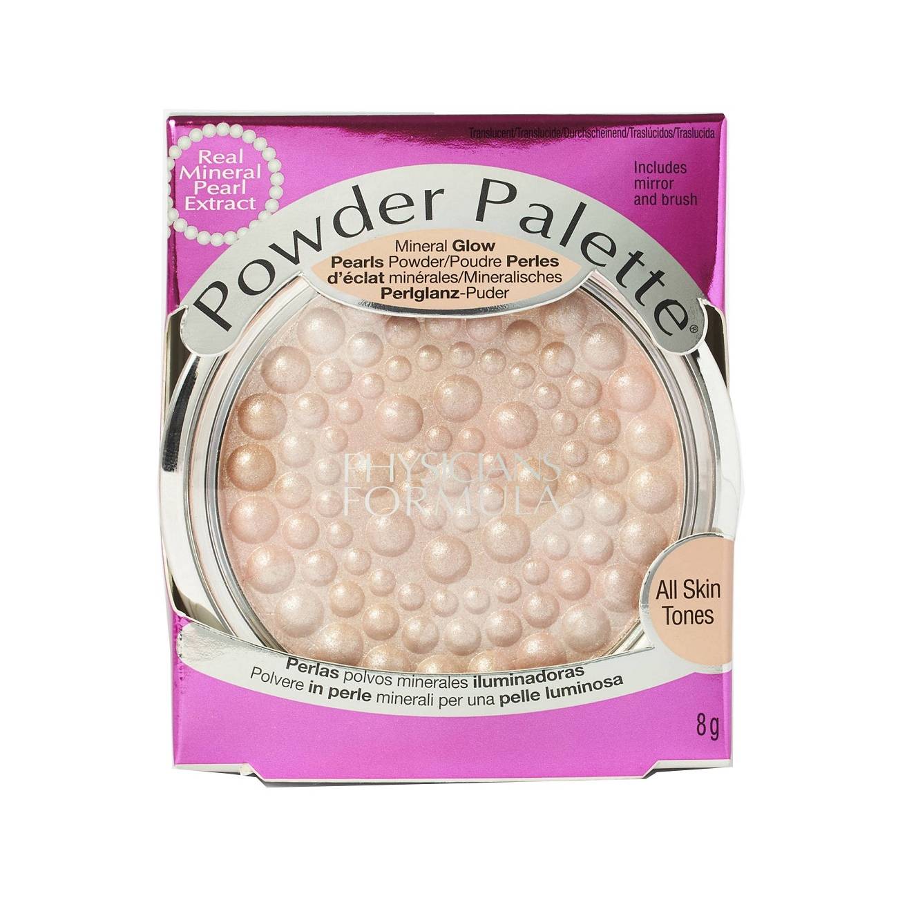 Физишенс Формула Минеральная пудра-хайлайтер Powder Palette Mineral Glow Pearls Powder, прозрачная, 8 г (Physicians Formula, Лицо) фото 1