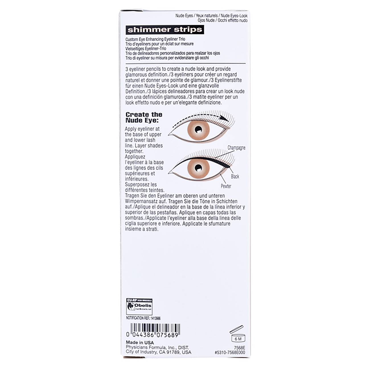 Физишенс Формула Набор карандашей для век Shimmer Strips Custom Eye Enhancing Eyeliner Trio-Nude Eyes, 3 х 0,85 г (Physicians Formula, Глаза) фото 2