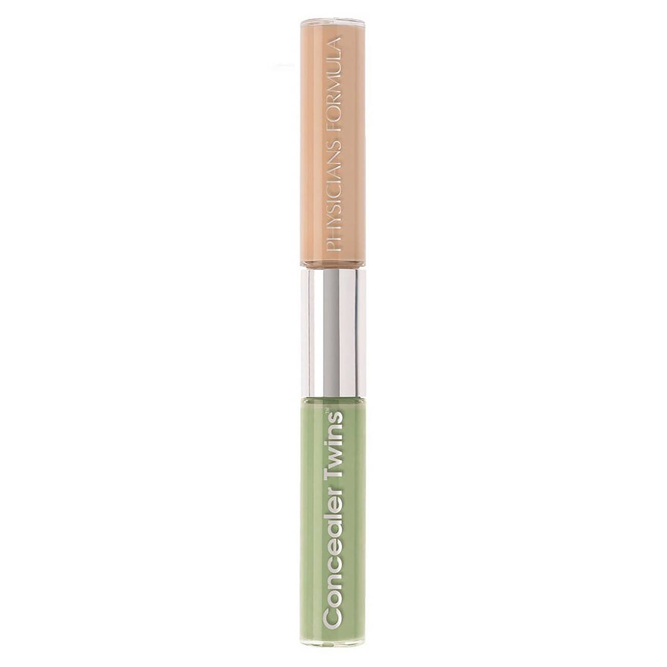 Физишенс Формула Двухцветный консилер с аппликатором Concealer Twins 2 in 1 Correct & Cover Cream Concealer, зеленый/светлый, 6,8 г (Physicians Formula, Лицо) фото 0