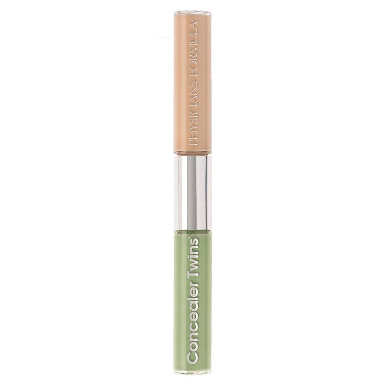 Physicians Formula Двухцветный консилер с аппликатором Concealer Twins 2 in 1 Correct  Cover Cream Concealer, зеленый/светлый, 6,8 г (Physicians Formula, Лицо)