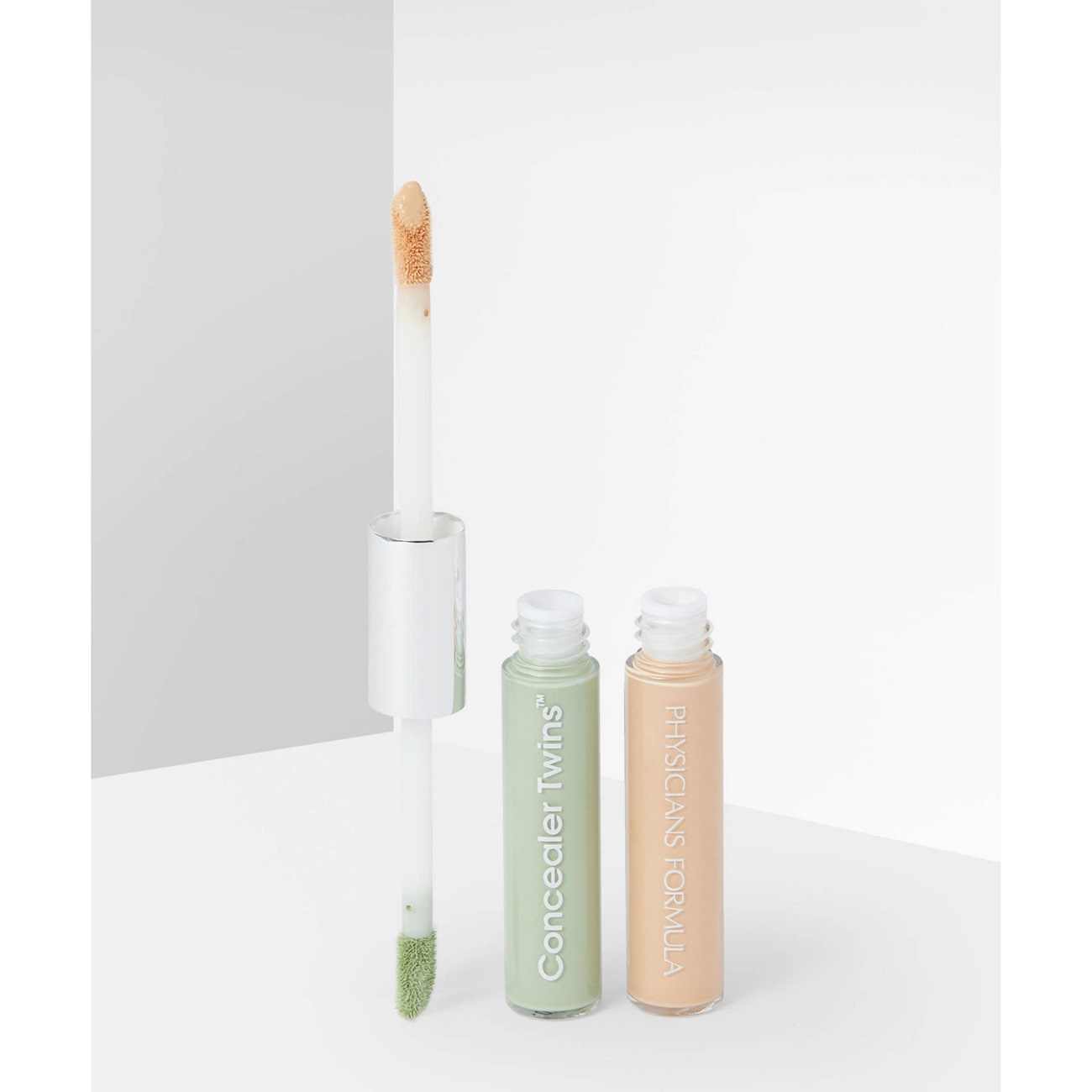 Физишенс Формула Двухцветный консилер с аппликатором Concealer Twins 2 in 1 Correct & Cover Cream Concealer, зеленый/светлый, 6,8 г (Physicians Formula, Лицо) фото 3