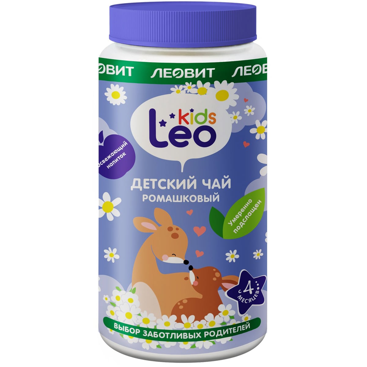 Леовит Детский гранулированный ромашковый чай 6 мес+, 200 г (Леовит, Leo Kids) чай гранулированный леовит фруктовый 200 мл