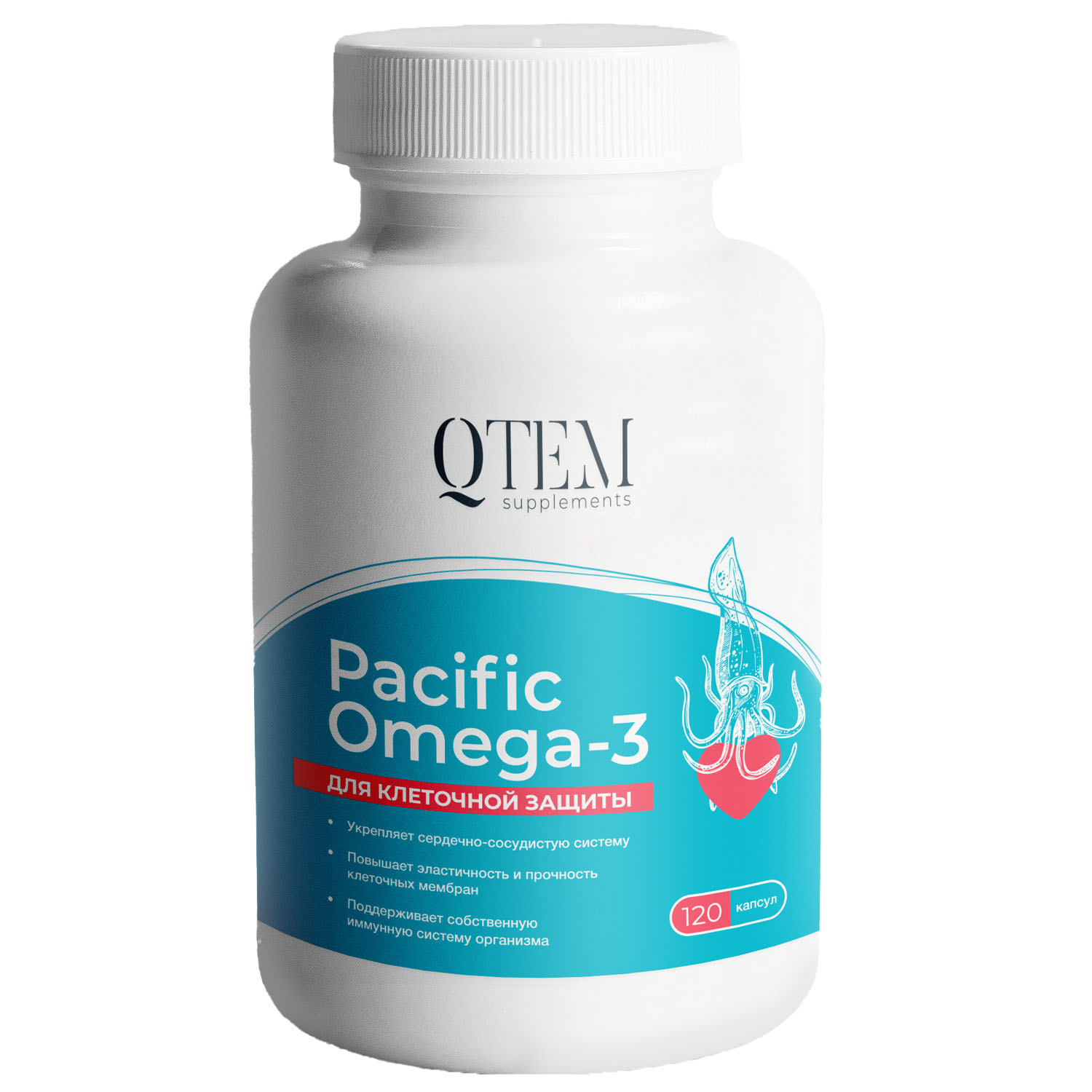 Кьютэм Комплекс для клеточной защиты Pacific Omega 3, 120 капсул (Qtem, Supplement) фото 0