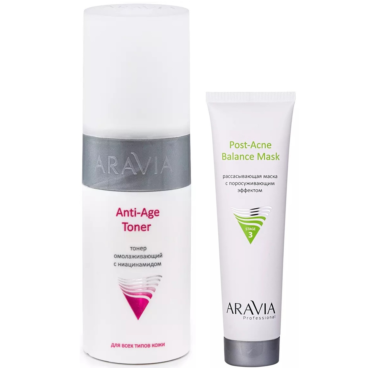 цена Aravia Professional Набор для ухода за кожей лица: маска, 100 мл + тонер, 150 мл (Aravia Professional, Уход за лицом)