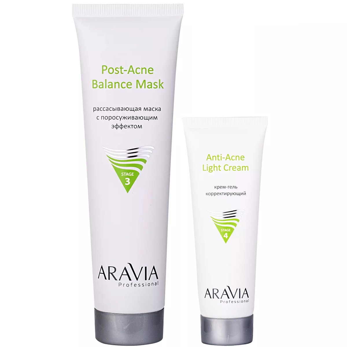 Aravia Professional Набор для проблемной и жирной кожи: маска, 100 мл + крем-гель, 50 мл (Aravia Professional, Уход за лицом) маска для лица plazan крем маска для жирной и проблемной кожи