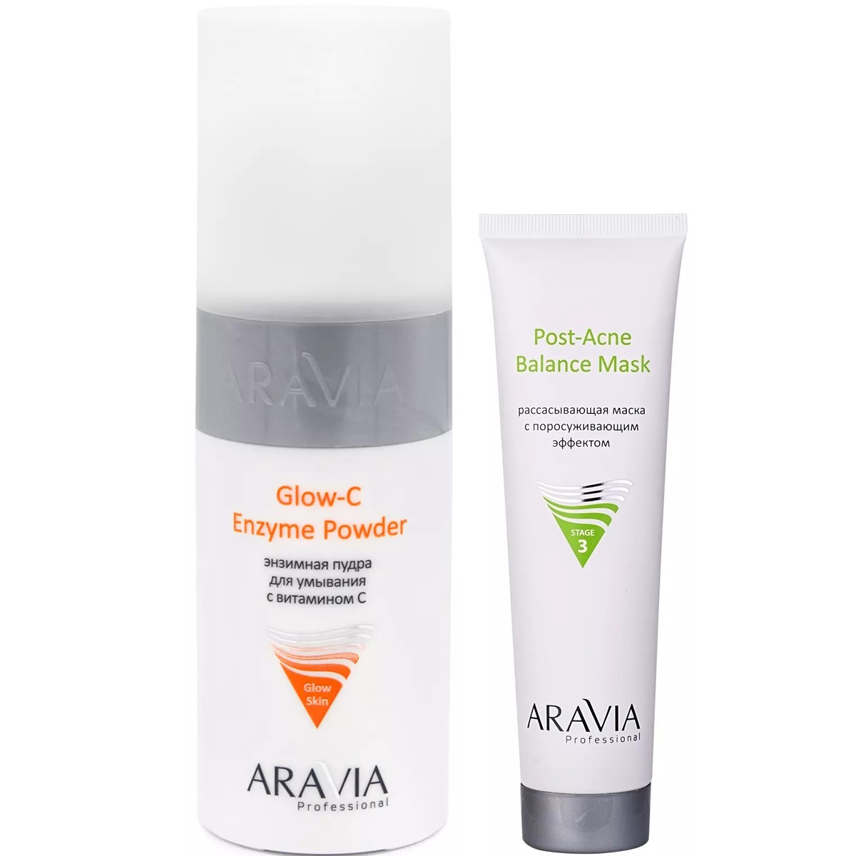 Aravia Professional Набор для проблемной и жирной кожи: маска, 100 мл + энзимная пудра, 150 мл (Aravia Professional, Уход за лицом)