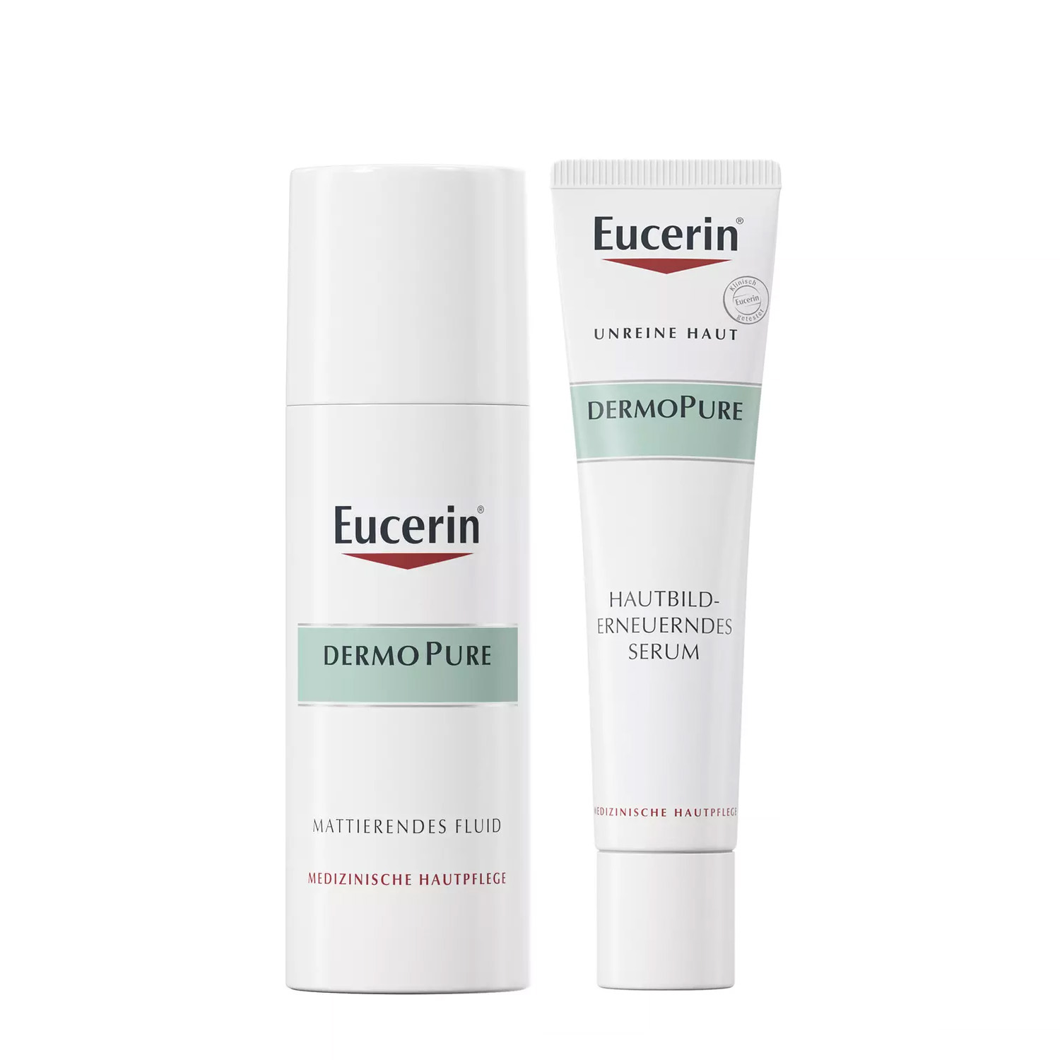 eucerin dermopure флюид для проблемной кожи spf 30 50 мл Eucerin Набор для проблемной кожи: флюид 50 мл + сыворотка 40 мл (Eucerin, DermoPure)