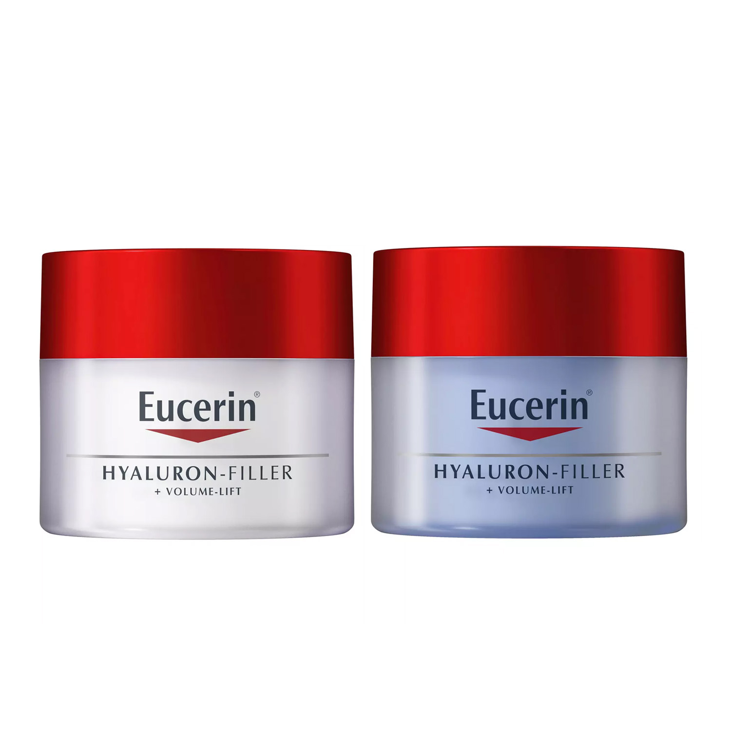 цена Eucerin Набор для нормальной кожи: дневной крем 50 мл + ночной крем 50 мл (Eucerin, Hyaluron-Filler + Volume-Lift)