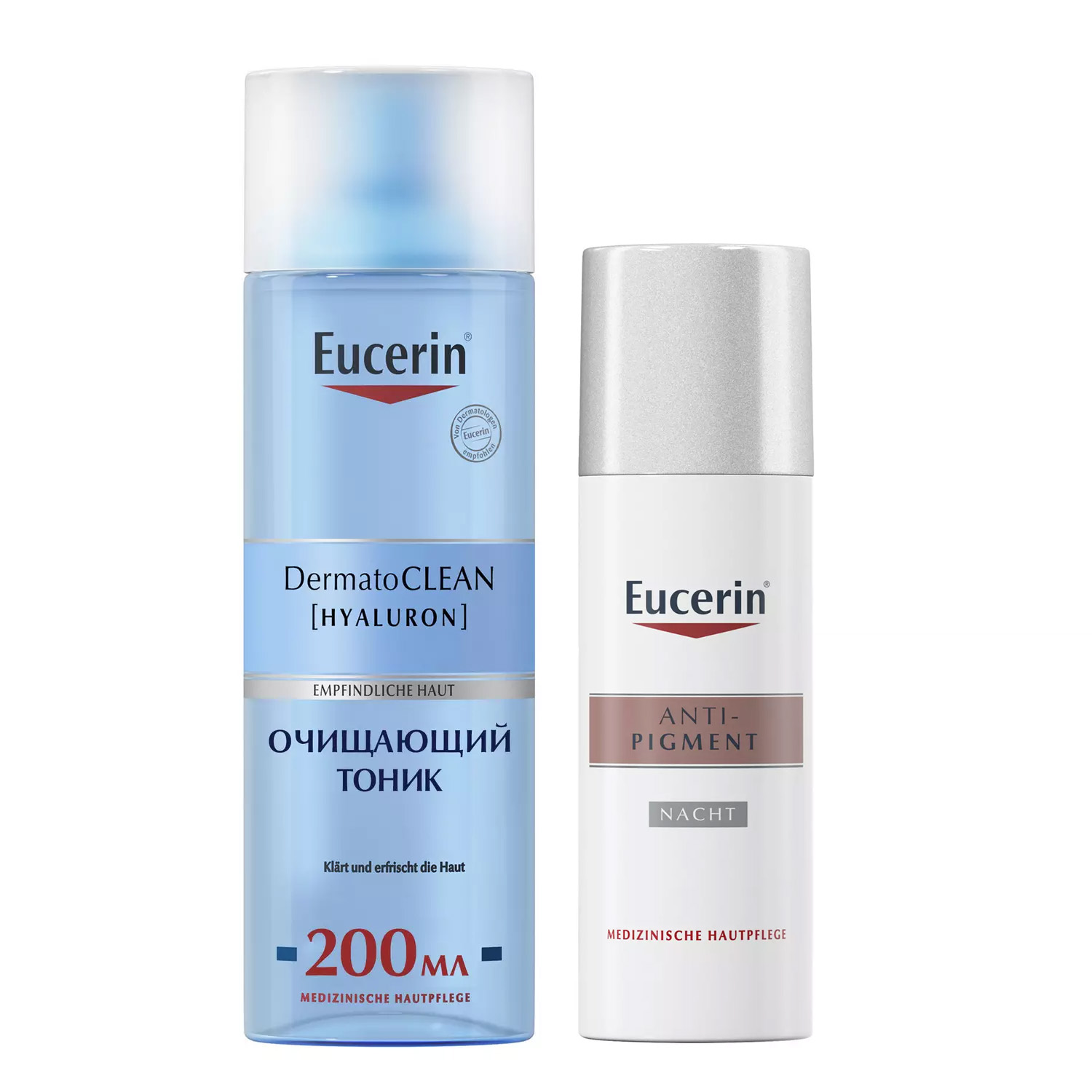 Eucerin Набор очищающий ночной: тоник 200 мл + ночной крем 50 мл (Eucerin, DermatoClean)