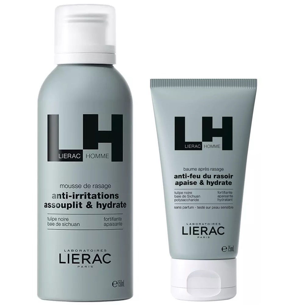 цена Lierac Набор для бритья: пена 150 мл + бальзам 75 мл (Lierac, Lierac Homme)