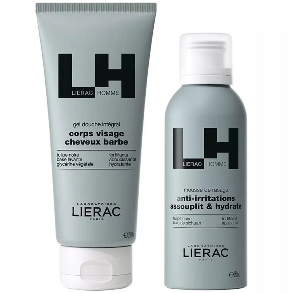 Lierac Набор для мужчин: пена 150 мл + гель для тела и волос 200 мл (Lierac, Lierac Homme)