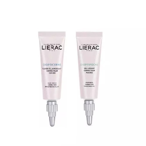 Lierac Набор осветляющих средств: флюид 15 мл + гель для век 15 мл (Lierac, Diopti) гель для кожи вокруг глаз claire cosmetics ultra hydration 15 мл