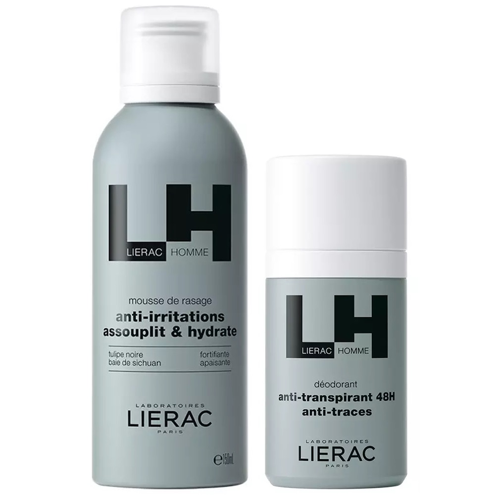 цена Lierac Набор для мужчин: пена 150 мл + дезодорант 50 мл (Lierac, Lierac Homme)