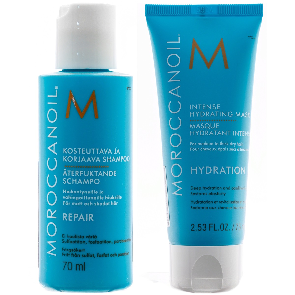Moroccanoil Набор Увлажнение для волос: шампунь 70 мл + маска 75 мл (Moroccanoil, Hydration)