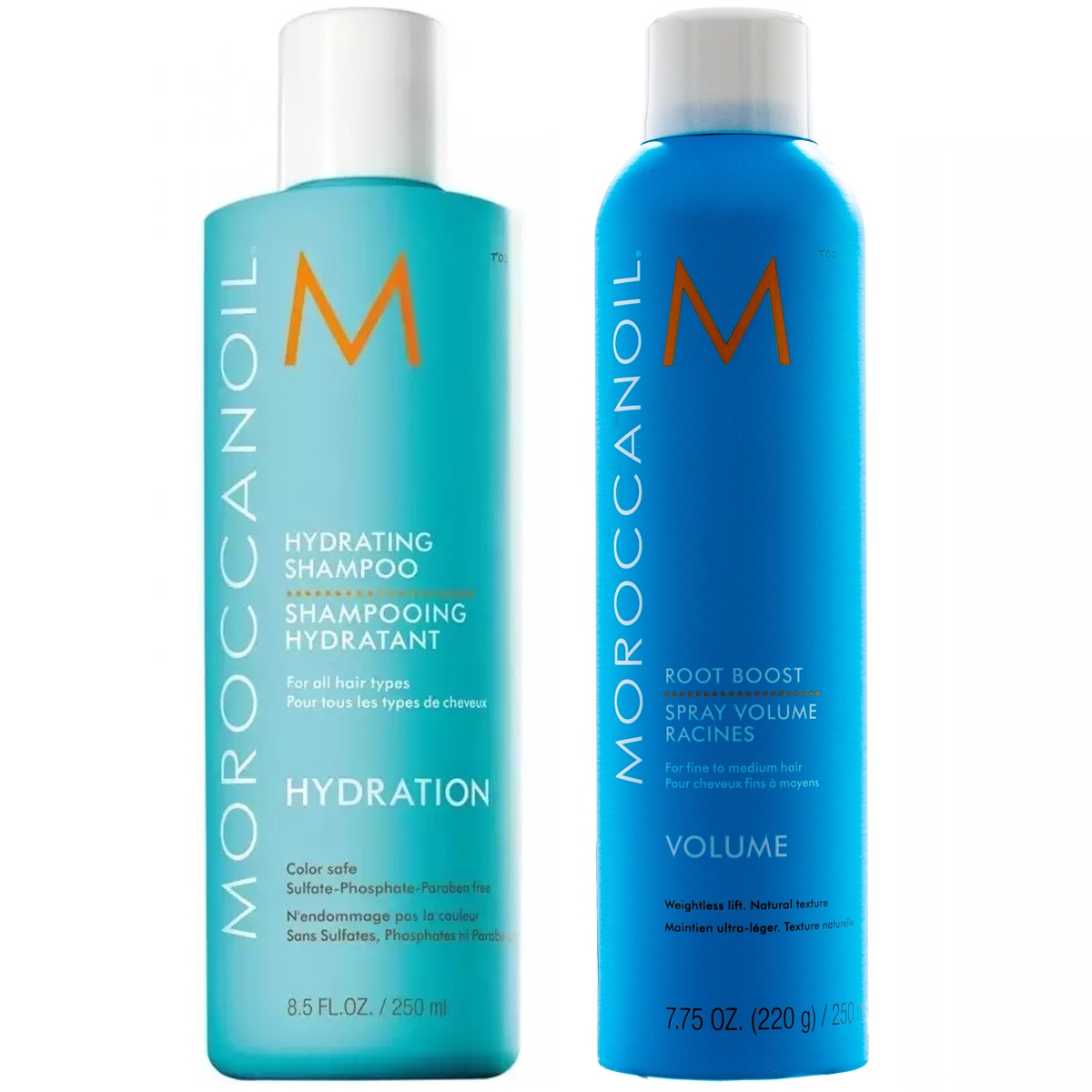 Moroccanoil Набор Увлажнение и объем: шампунь 250 мл + спрей 250 мл (Moroccanoil, Volume)