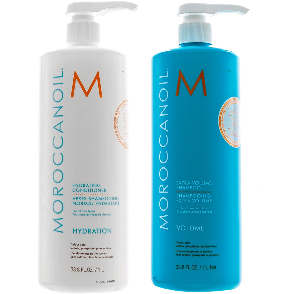 Moroccanoil Набор Увлажнение и объем: кондиционер 1000 мл + шампунь 1000 мл (Moroccanoil, Hydration)