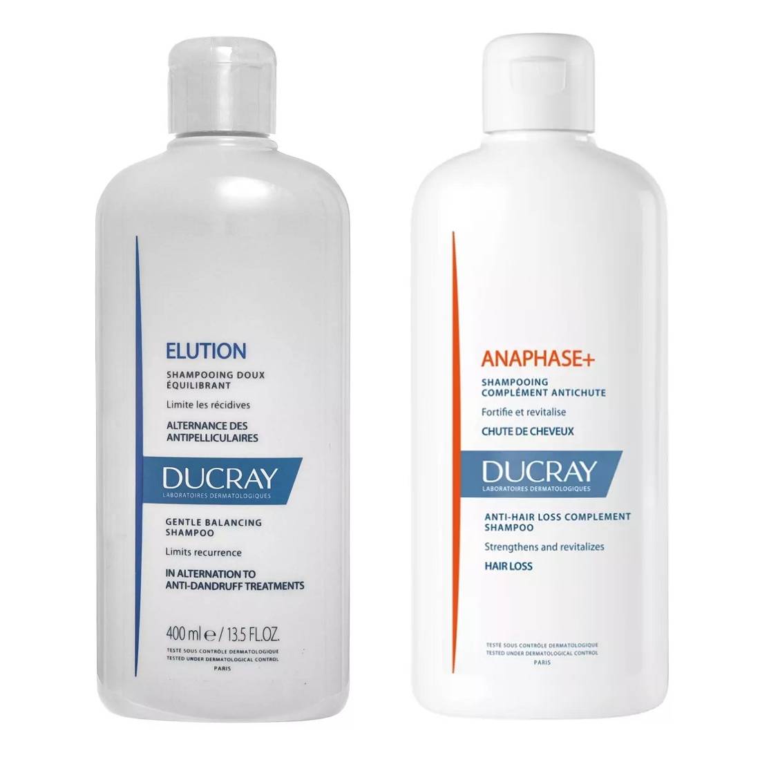Ducray Набор балансирующий: шампунь балансирующий 400 мл + шампунь для ослабленных волос 400 мл (Ducray, Anaphase+)