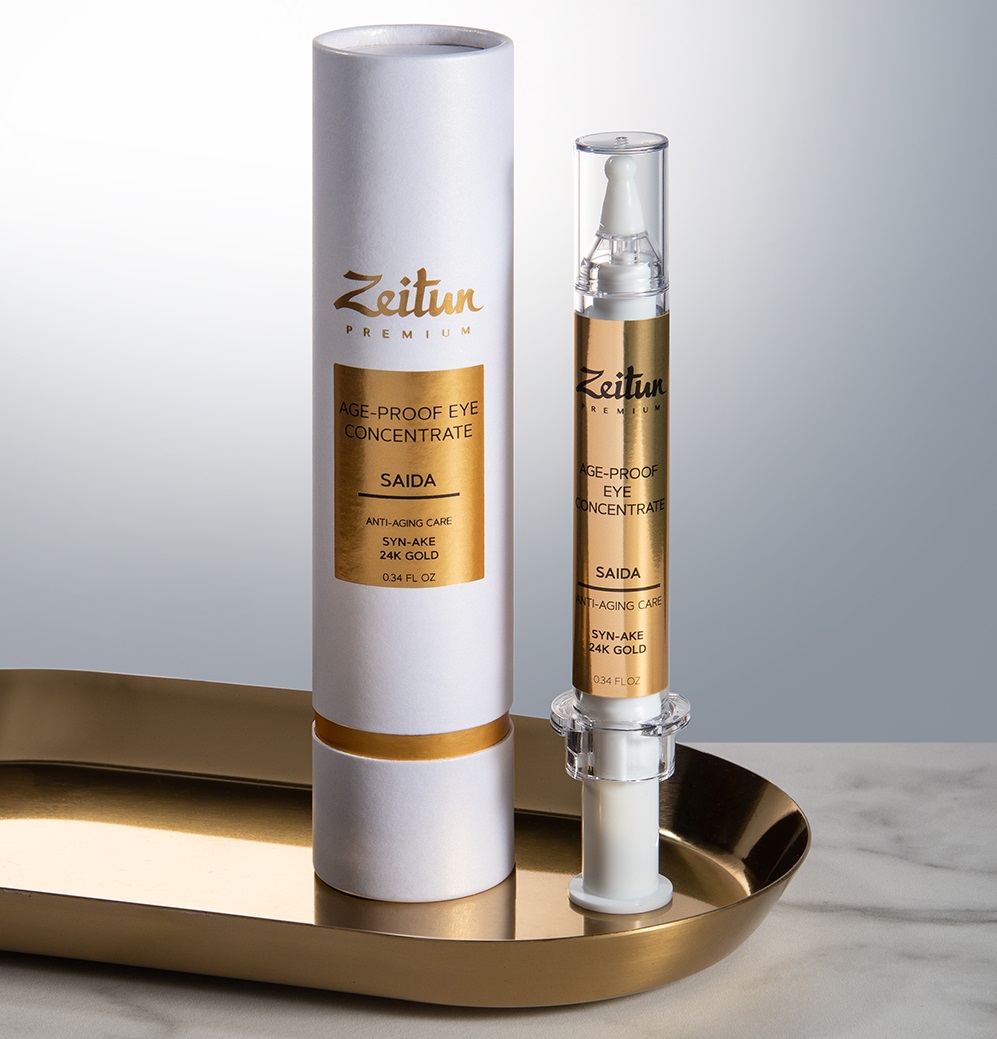 Зейтун Антивозрастной концентрат для кожи вокруг глаз с пептидом Syn-Ake и коллоидным золотом, 10 мл (Zeitun, Premium) фото 1
