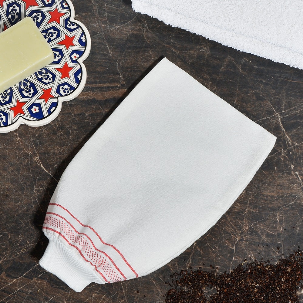 Зейтун Шелковая рукавица кесе для пилинга тела, жесткая (Zeitun, Authentic) фото 1